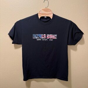 Men’s Large Jerzees Devils Dune Idaho Dune USA Black Graphic Tee Shirt